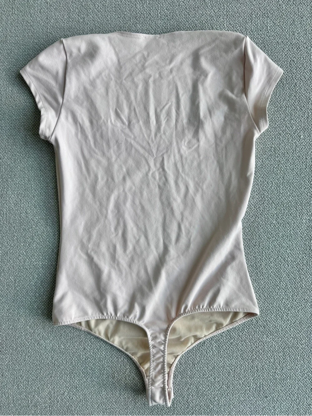 Free People Intimately FP Square Eyes Bodysuit Ballet Pink Cap Sleeve M